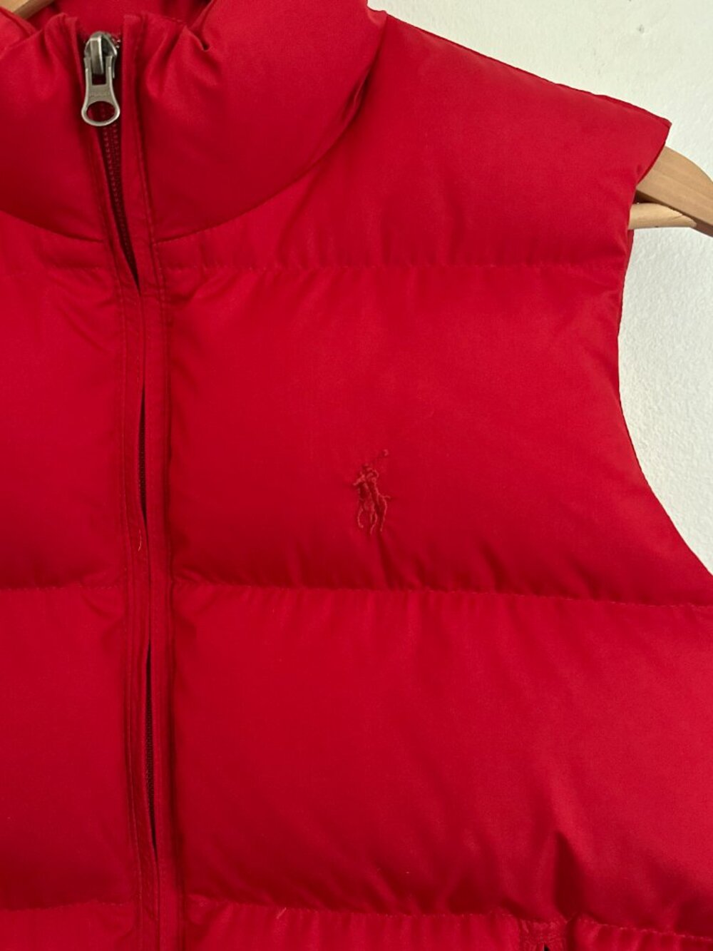 Vintage Y2K Red Down Zip-Up Puffer Vest by Ralph Lauren Blue Label - Picture 4 of 8